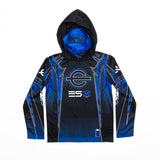 Youth Black/Blue Jersey with Hood and Removable Face Gaiter
