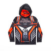 Youth Black/Orange Jersey with Hood and Removable Face Gaiter